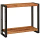 Konzolasztal polcokkal Barna 90 x 33 x 75 cm tömör akácfa