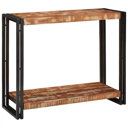 Konzolasztal Sokszínű 90 x 33 x 75 cm tömör újrahasznosított fa