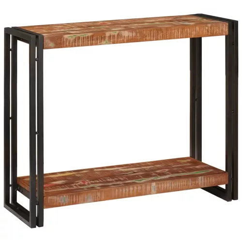 Konzolasztal Sokszínű 90 x 33 x 75 cm tömör újrahasznosított fa