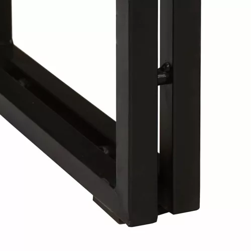 Konzolasztal polcokkal Barna 160 x 33 x 75 cm tömör akácfa