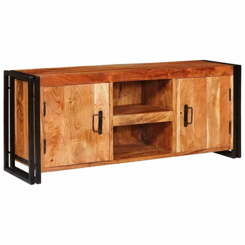TV szekrény Barna 120 x 30 x 50 cm tömör akácfa