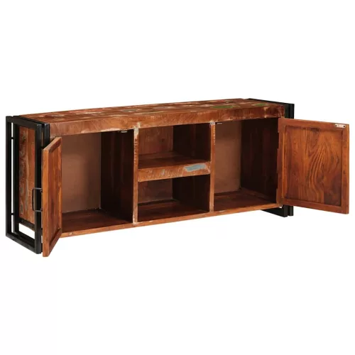 TV szekrény Sokszínű 120 x 30 x 50 cm tömör újrahasznosított fa