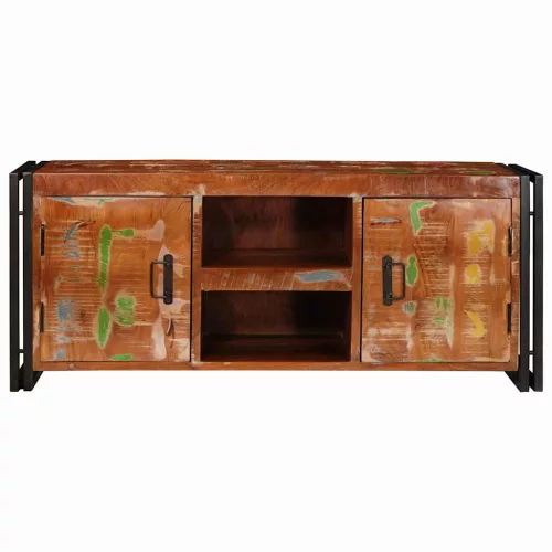 TV szekrény Sokszínű 120 x 30 x 50 cm tömör újrahasznosított fa