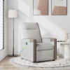 Felhőszürke szövet dönthető masszázsfotel