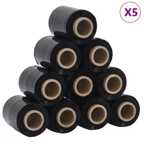 Stretch fólia 50 pcs fekete 23 μm 10 cm x 150 m