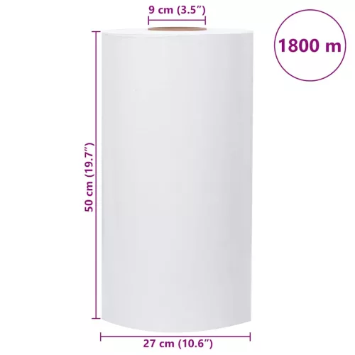 Mezőgazdasági stretch fólia fehér 25 µm 50 cm x 1800 m