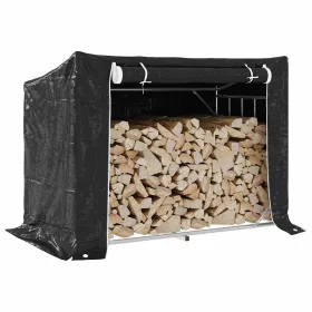   Tűzifa állvány esővédővel 151x80,5x110,5 cm horganyzott acél