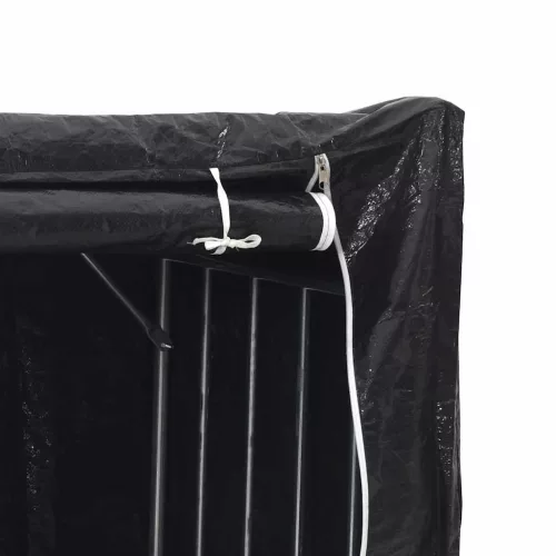 Tűzifa állvány esővédővel 151x80,5x110,5 cm horganyzott acél