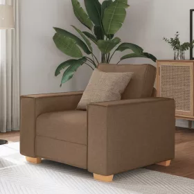 Barna szövet kanapéfotel 60 cm