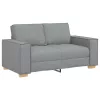 Kétszemélyes világosszürke szövetkanapé 120 cm