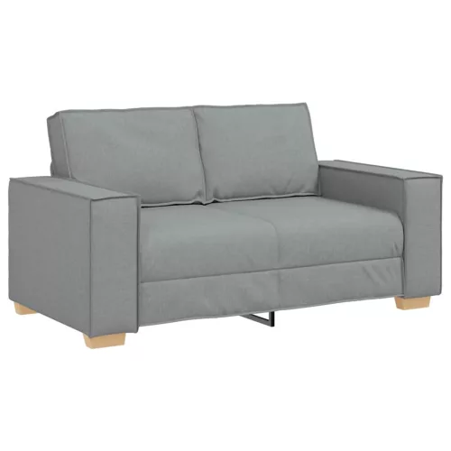 Kétszemélyes világosszürke szövetkanapé 120 cm