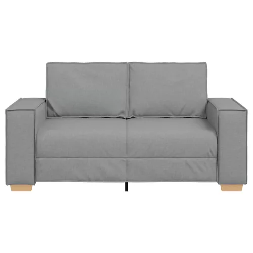 Kétszemélyes világosszürke szövetkanapé 120 cm