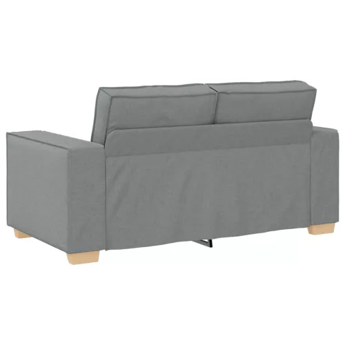 Kétszemélyes világosszürke szövetkanapé 120 cm