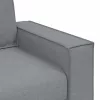Kétszemélyes világosszürke szövetkanapé 120 cm