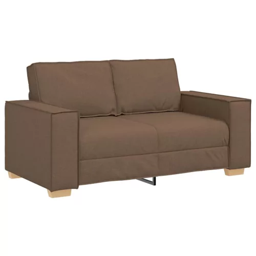 Kétszemélyes barna szövetkanapé 120 cm