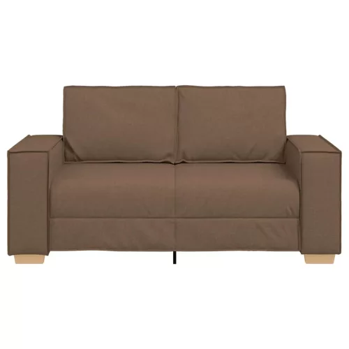 Kétszemélyes barna szövetkanapé 120 cm