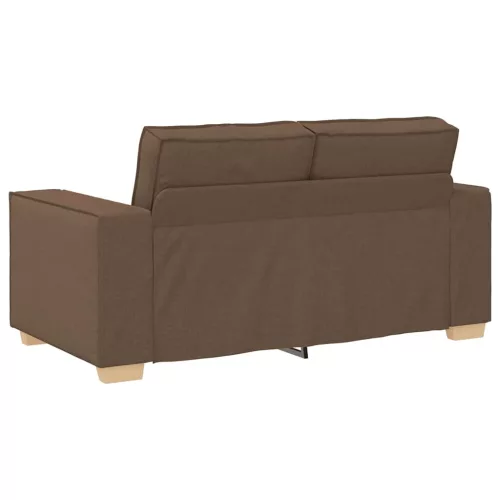 Kétszemélyes barna szövetkanapé 120 cm