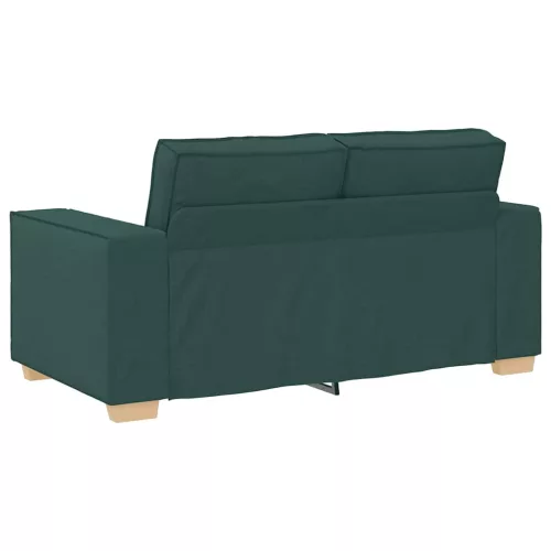 Kétszemélyes sötétzöld szövetkanapé 120 cm