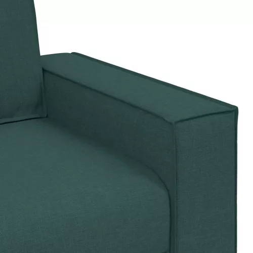 Kétszemélyes sötétzöld szövetkanapé 120 cm
