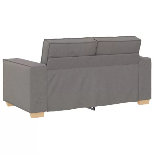 Kétszemélyes, bézs színű, szövetből készült kanapé 120 cm