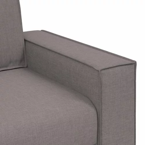 Kétszemélyes, bézs színű, szövetből készült kanapé 120 cm