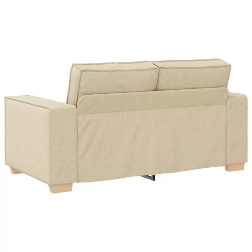 Kétszemélyes krémszínű szövetkanapé 120 cm