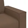 Kétszemélyes barna szövetkanapé 140 cm