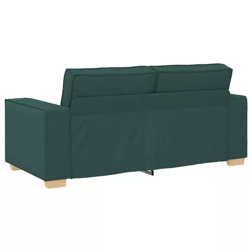 Kétszemélyes sötétzöld szövetkanapé 140 cm
