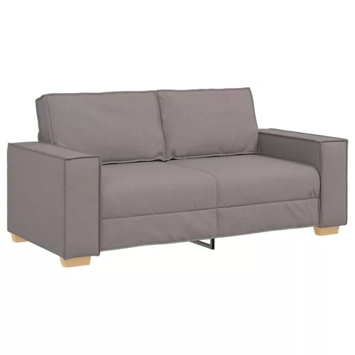 Kétszemélyes, bézs színű, szövetből készült kanapé 140 cm
