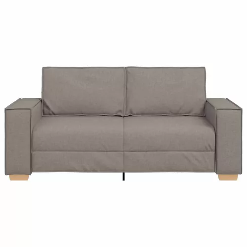 Kétszemélyes, bézs színű, szövetből készült kanapé 140 cm