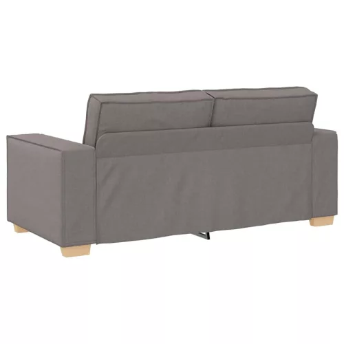 Kétszemélyes, bézs színű, szövetből készült kanapé 140 cm