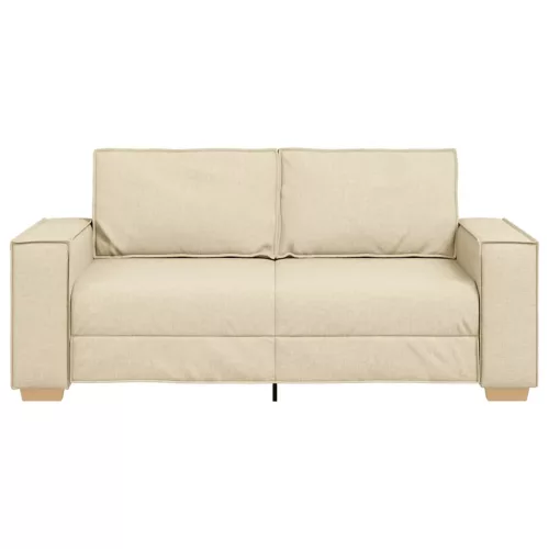Kétszemélyes krémszínű szövetkanapé 140 cm