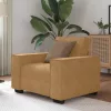 Barna bársony kanapéfotel 60 cm