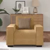 Barna bársony kanapéfotel 60 cm