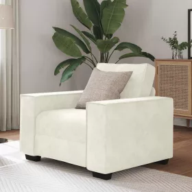 Krém bársony kanapéfotel 60 cm