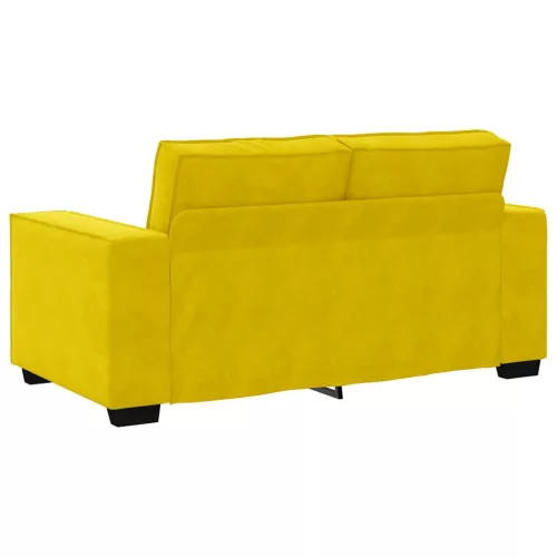 Kétszemélyes sárga bársony kanapé 120 cm