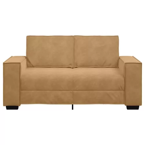 Kétszemélyes barna bársony kanapé 120 cm