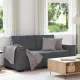 Kétszemélyes sötétszürke bársony kanapé 140 cm