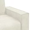 Kétszemélyes krémszínű bársony kanapé 140 cm