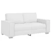 140 cm-es Loveseat Kanapé párnával Fehér Műbőr