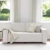 140 cm-es Loveseat Kanapé párnával Fehér Műbőr