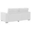 140 cm-es Loveseat Kanapé párnával Fehér Műbőr