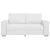 140 cm-es Loveseat Kanapé párnával Fehér Műbőr