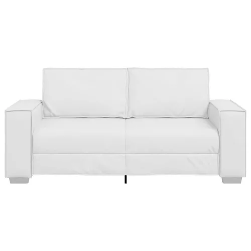 140 cm-es Loveseat Kanapé párnával Fehér Műbőr