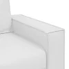 140 cm-es Loveseat Kanapé párnával Fehér Műbőr