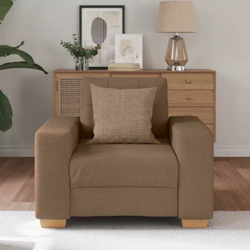 Barna szövet kanapéfotel 60 cm