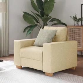 Krémszínű szövet kanapéfotel 60 cm