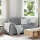 Világosszürke szövet loveseat kanapé 120 cm