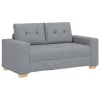 Világosszürke szövet loveseat kanapé 120 cm