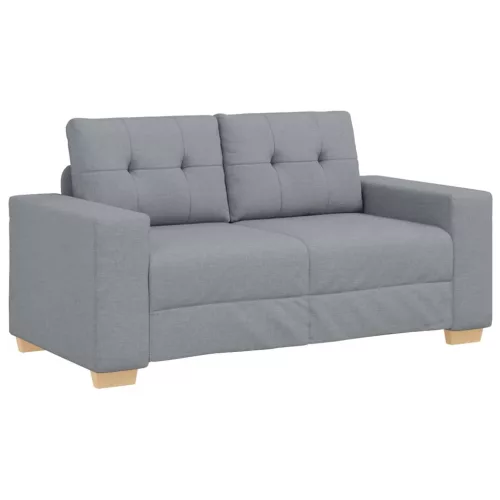Világosszürke szövet loveseat kanapé 120 cm